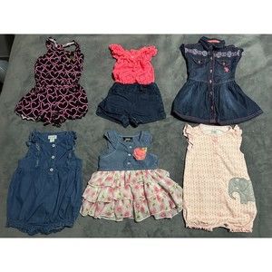 6 Baby Girl Outfits Bundle (Size: 12 Months)